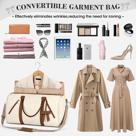 Garment Bags for Travel Carry On Garment Duffle Bags for Women, - Picture 10 of 10